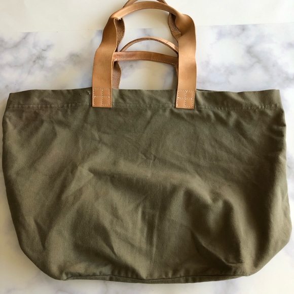 Agnes Baddoo Handbags - Agnes Baddoo Carry All Wide Tote Military Green